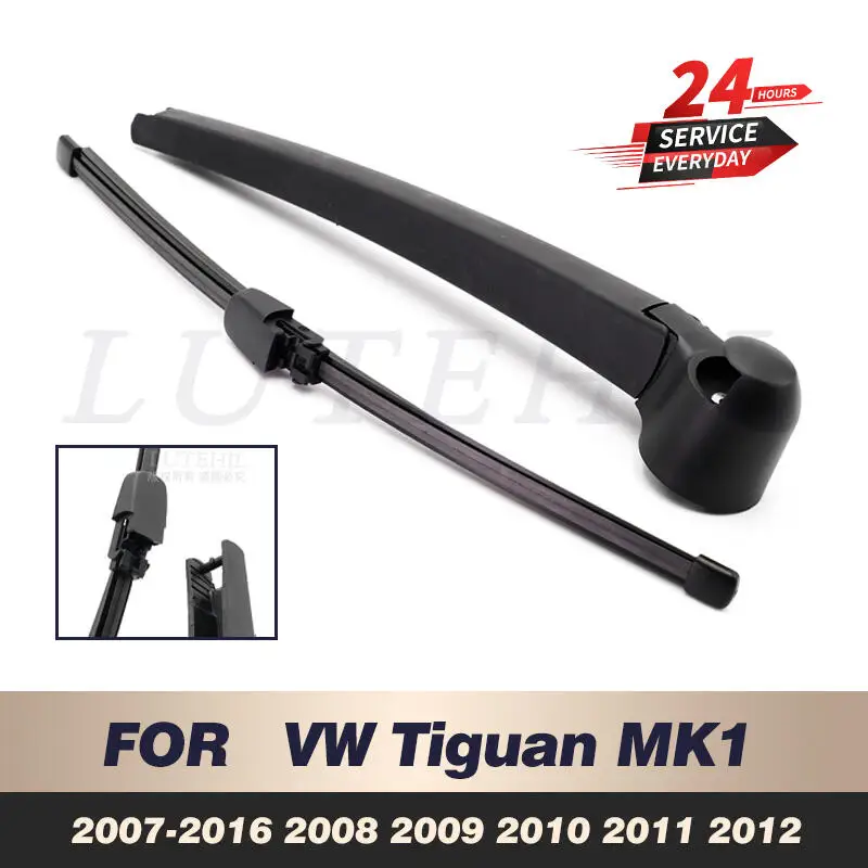 Zestaw piór i ramion wycieraczek 13" do VW Tiguan MK1 2007-2016 2008 2009 2010 2011 2012 Szyba przednia Szyba tylna