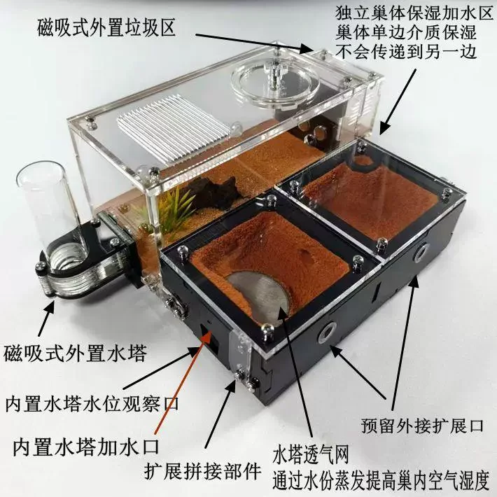 Expandable Ant Castle Single Water Tower Pet Ecological Workshop Ant Nest