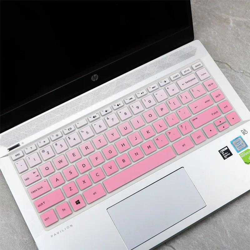 Almohadilla a prueba de polvo para teclado de Color degradado translúcido INS para HP ENVY 13, película protectora de TPU estética artística para teclado de ordenador portátil para niñas