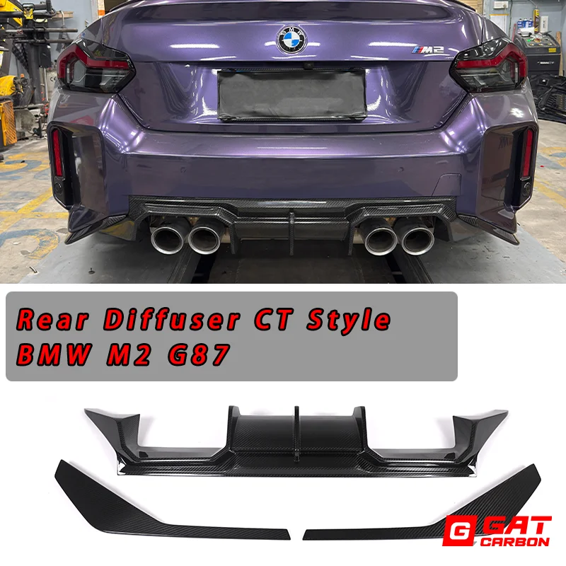 

Dry Carbon Fiber CT Style Rear Diffuser for BMW M2 G87 2023+ Rear Bumper Spoiler Body kit