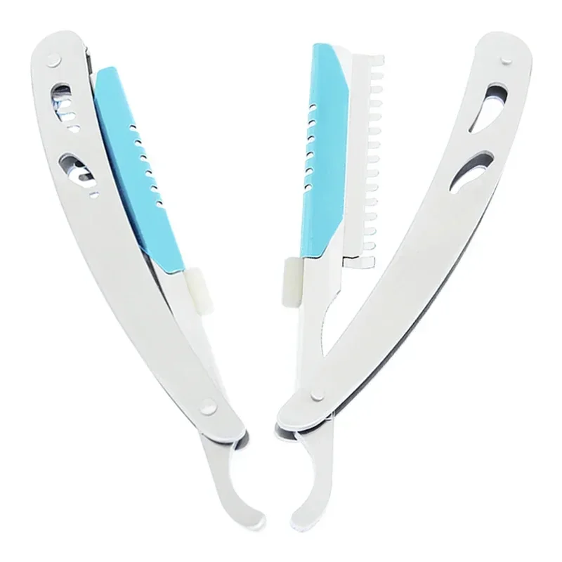 

1pcs Hair Razors Men Straight Barber Sharp Edge Steel Razors Folding Shaving Knife Hair Removal Tools With Blades C0003A