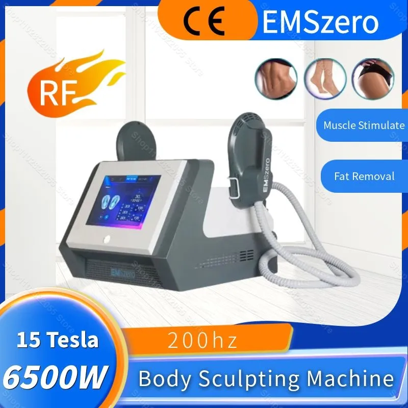 EMSzero 15Tesla 6500w Body Slimming Nova EMS Fat Burning Sculpting Electromagnetic Muscle Stimulate Pro RF Machine