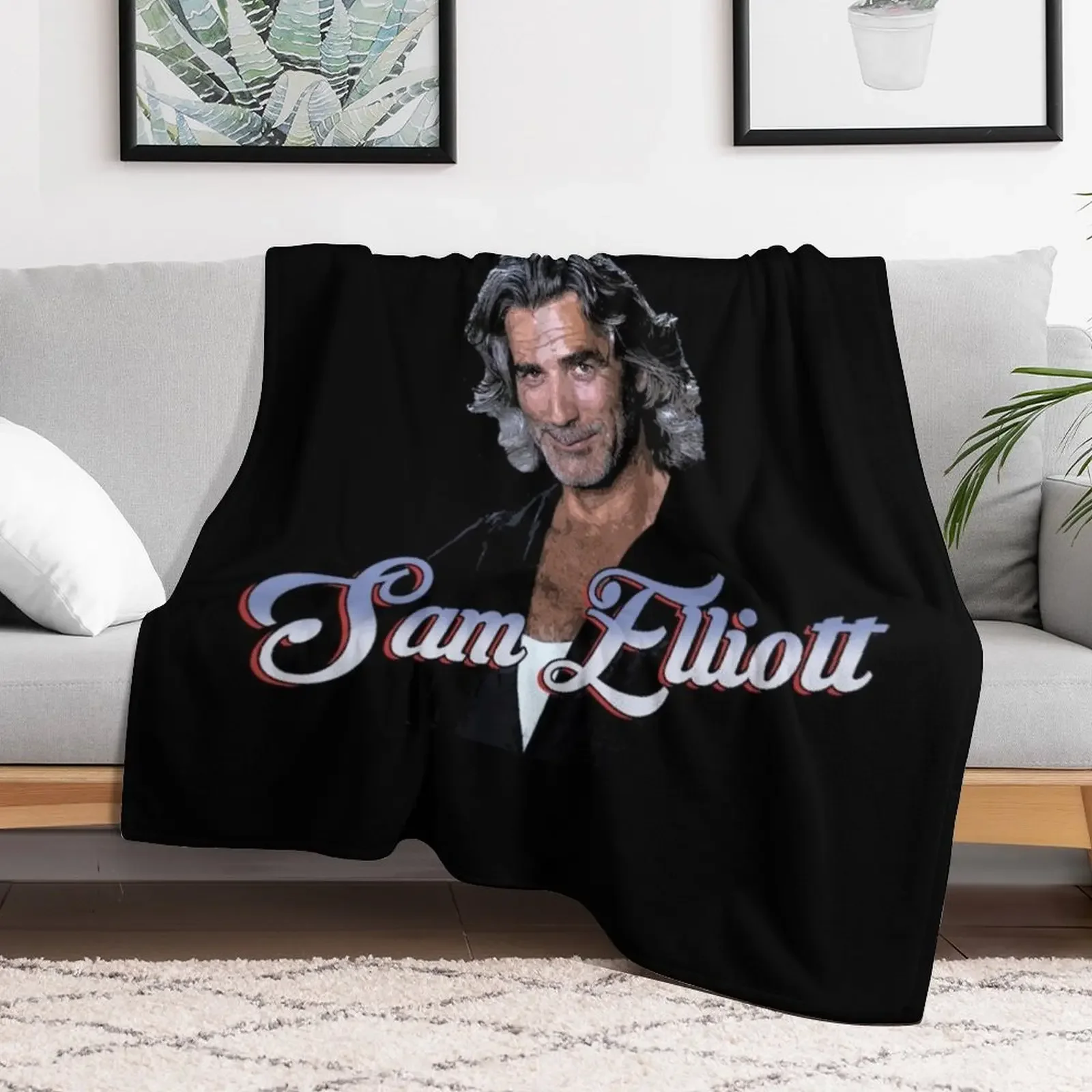 Sam E lliott as Wade Garrett from Roadhouse Throw Blanket Cozy Napping Blanket Gift for Mom Dad