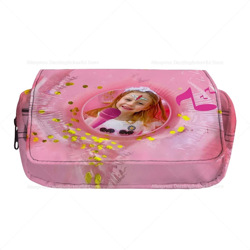 Like Nastya Pencil Case Double Layer Large Capacity Pencil Bag Cute Girls Back to School Stationery Supplies Schools & Offices