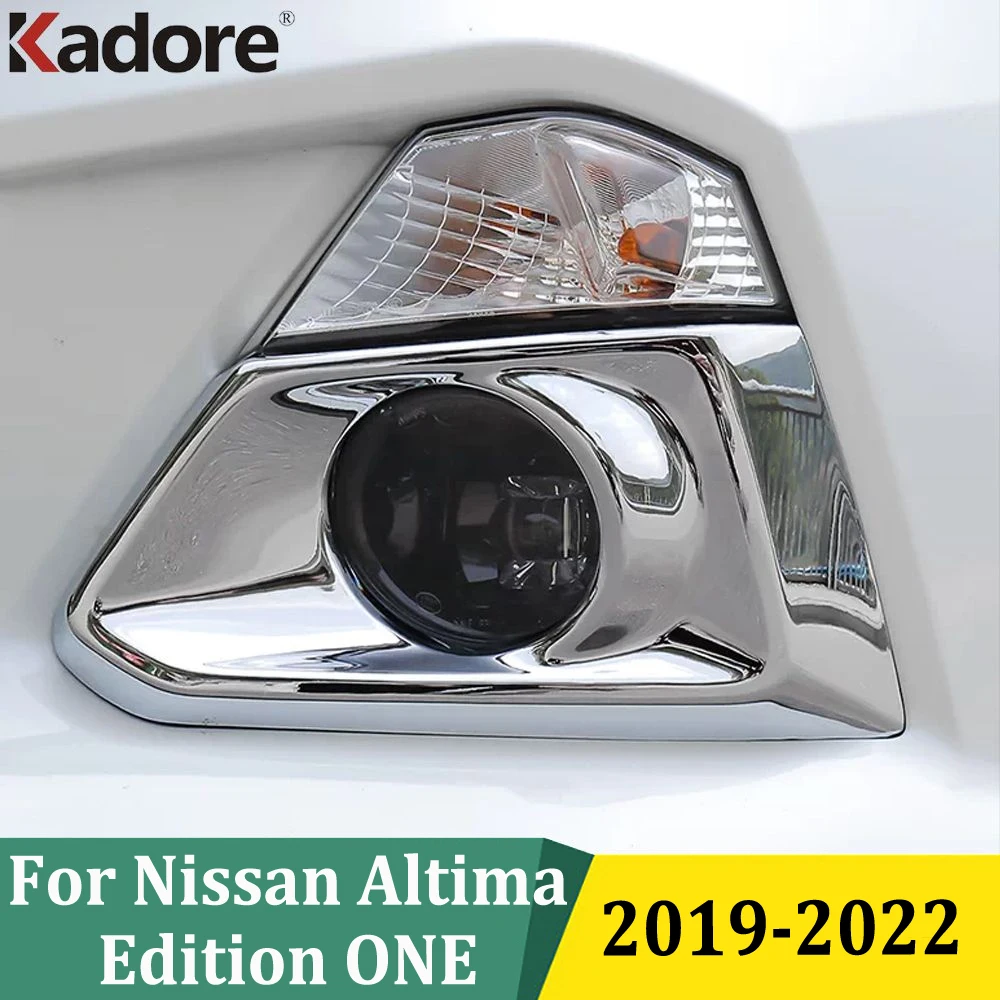 For Nissan Altima 2019 2020 2021 2022 Edition ONE Chrome Front Foglight Cover Fog Light Trim Car Sticker Exterior Accessories
