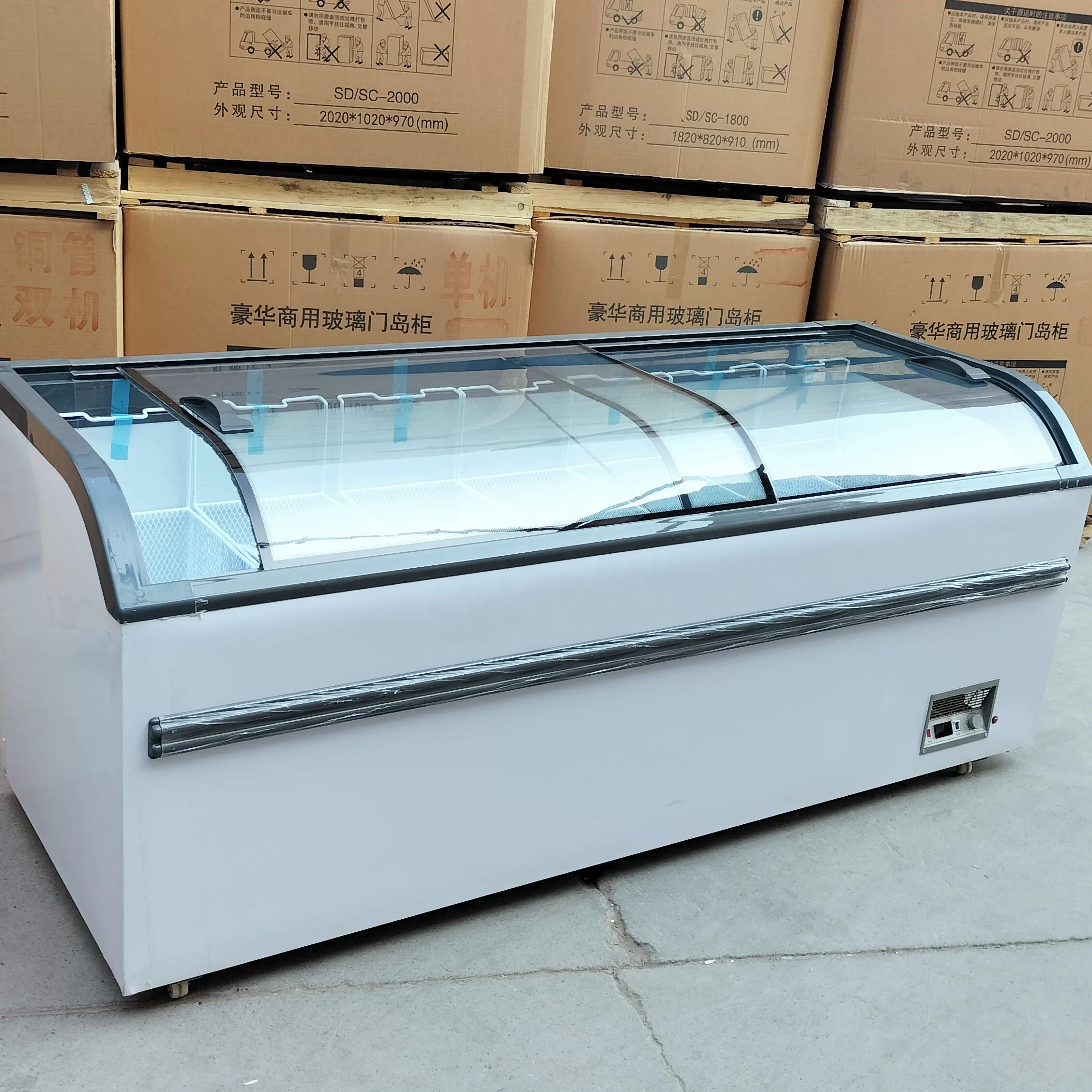Картина 7: Морозильный ларь-витрина LSX Factory 100-600 л с одной температурной зоной, стеклянной крышкой, глубокое хранение, по лучшей цене