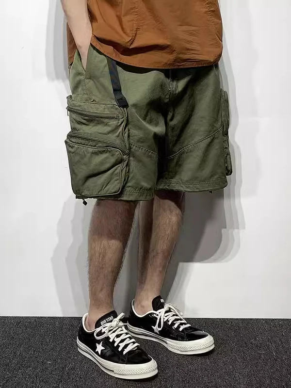 حجم كبير 300 Pou ملابس العمل الأمريكية الرجعية orts الرجال الصيف نظام الجبل وظيفية متعددة ket عادية خمسة أرباع P...