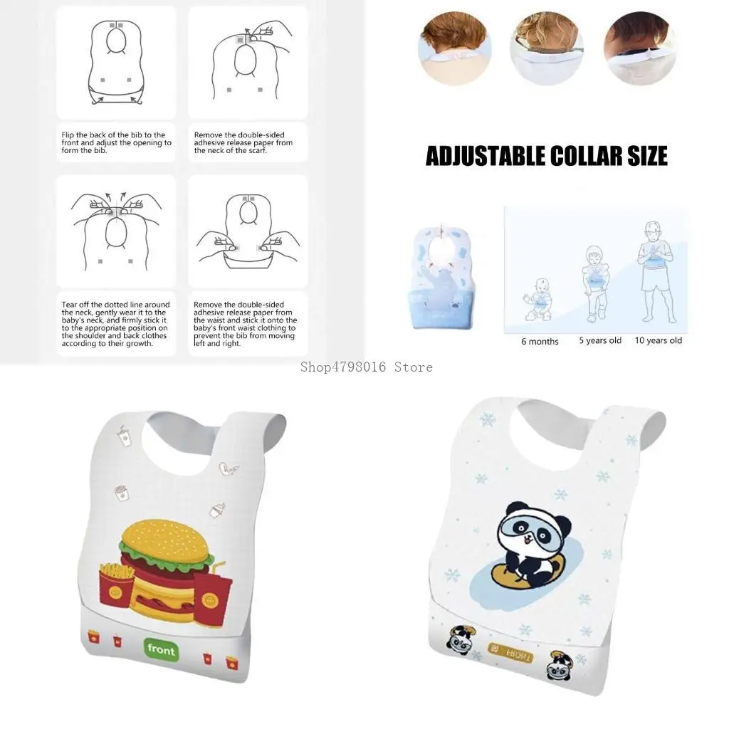 

10Pcs Newborn Drooling Apron Disposable Cotton Bib Burp Cloths Nursing Bib Feeding Bib for Infant Toddlers 0-6 Year