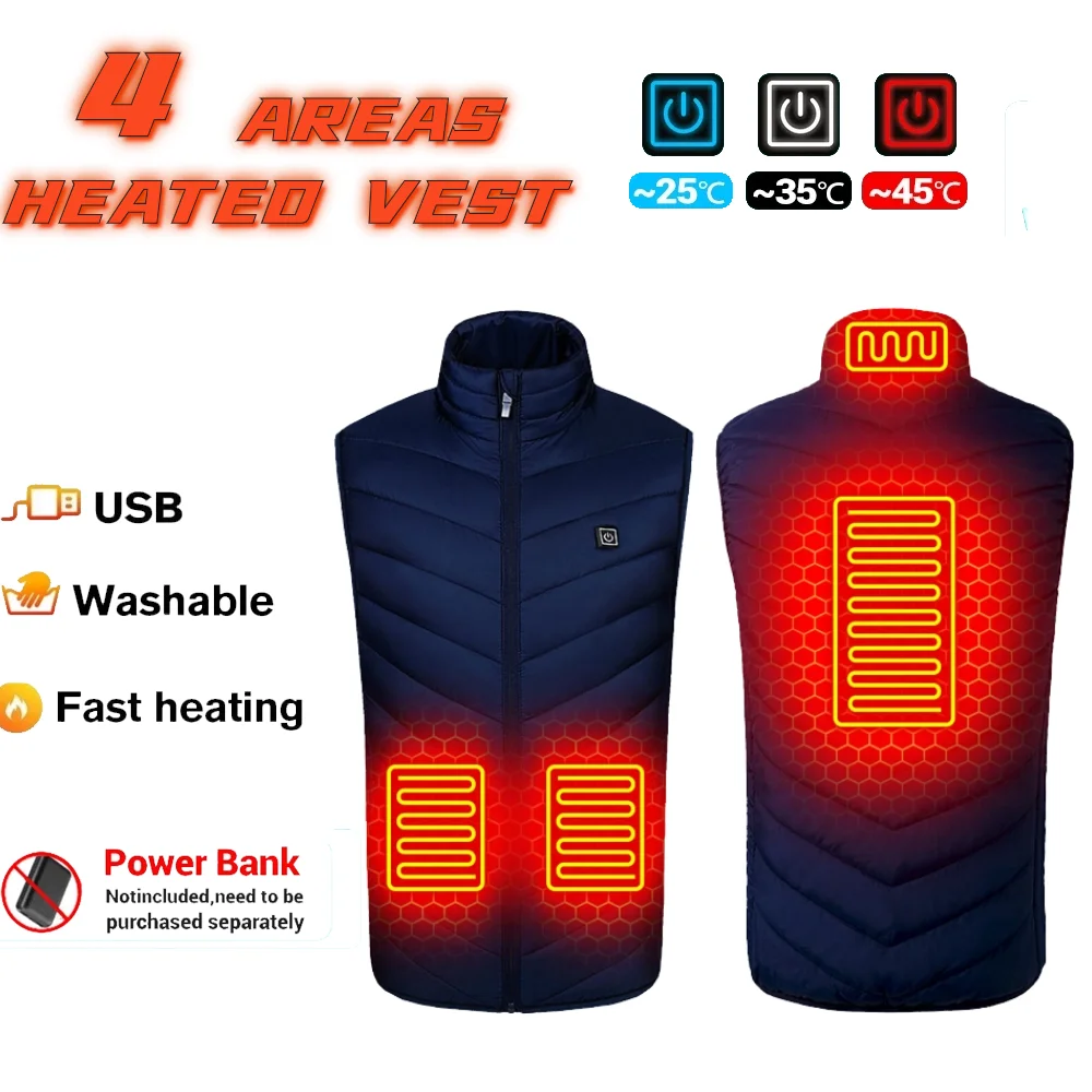 

Sports Outdoor Vest Winter Heated Jacket Cold Winter Outdoor Clothing Sports Warm Jacket Outdoor Leisure Warm Fever Vest