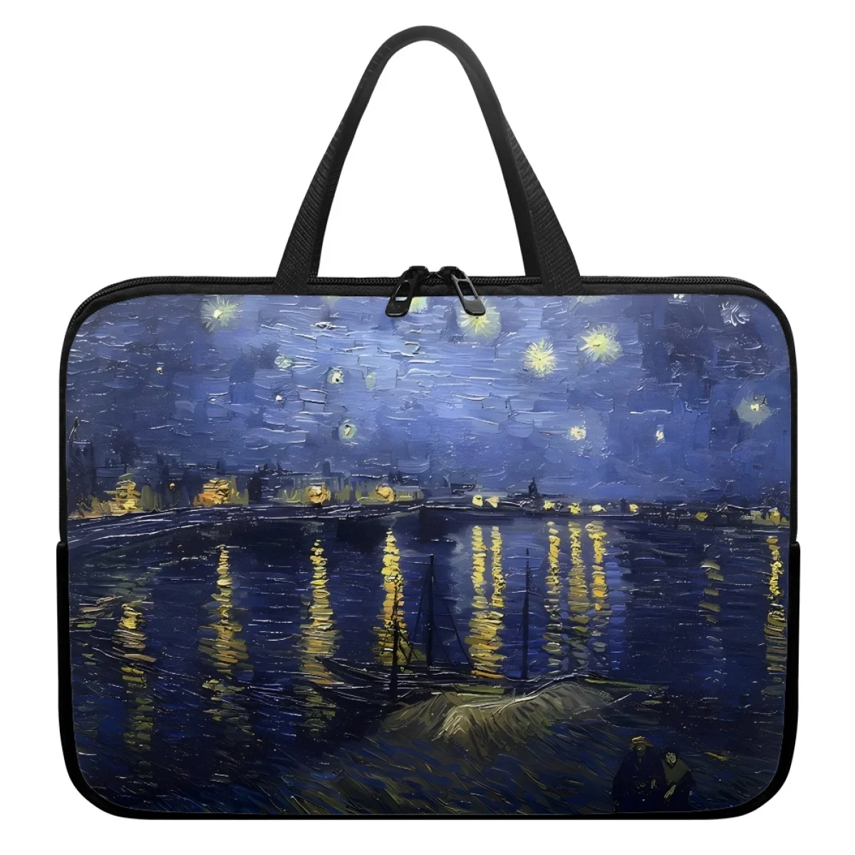 Starry Night Over the Rhone Design Tablet Sleeve Cases Portable Shoulder Handbags Briefcase Fashion Girl Notebook PC Cover Gift