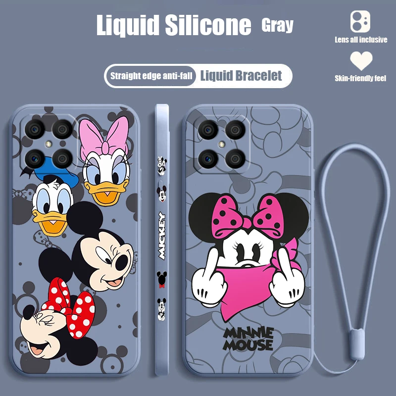 Rap Minnie Mickey Cool For Honoe X10 X9A X8A X8 A7A X7 X6S X6 Magic5 Lite Liquid Left Rope Phone Case