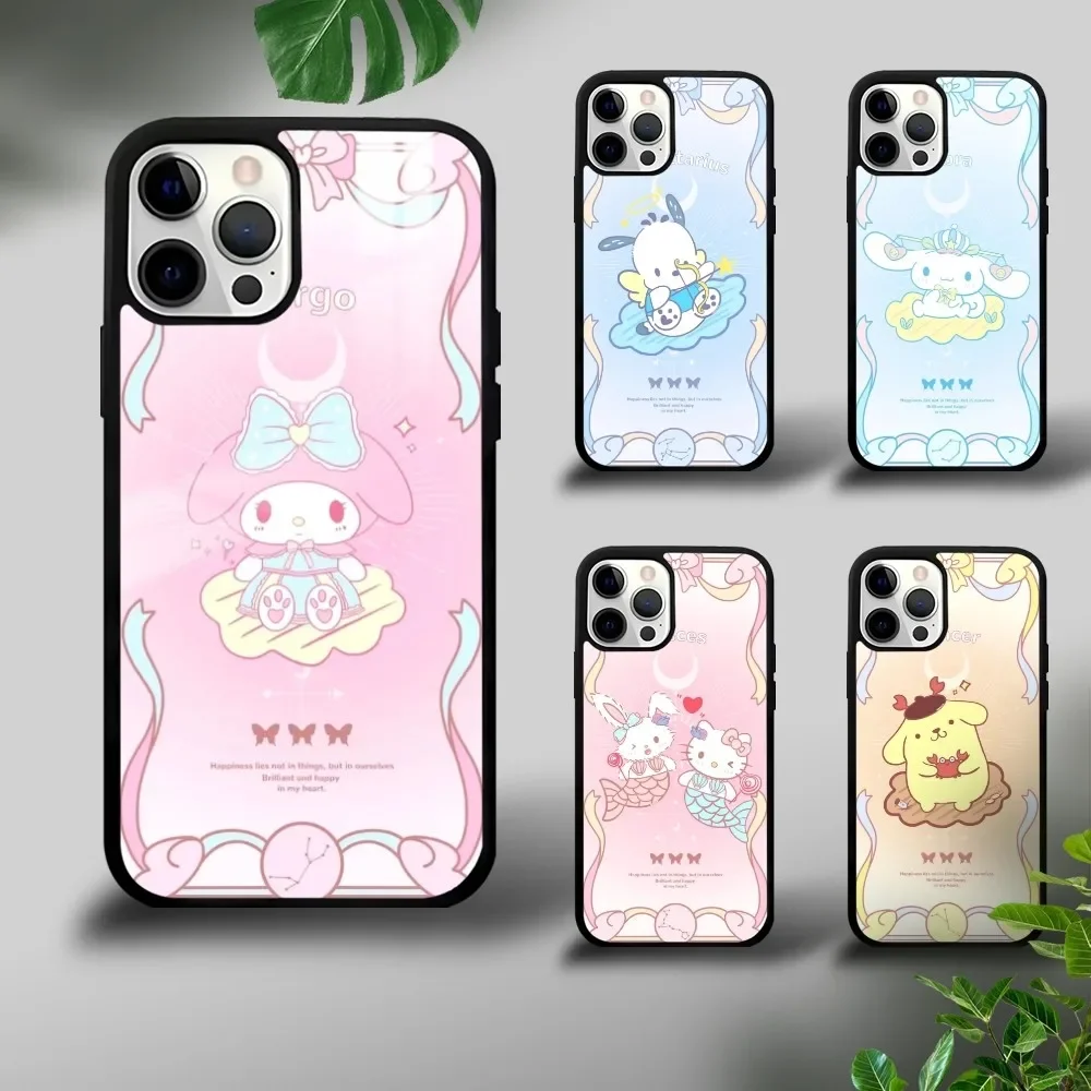 

Zodiac Pochacco Melody Phone Case For IPhone 16 15 14 13 12 11 Pro Xs Max Mini Plus Celulares Hard Funda Dropshipping