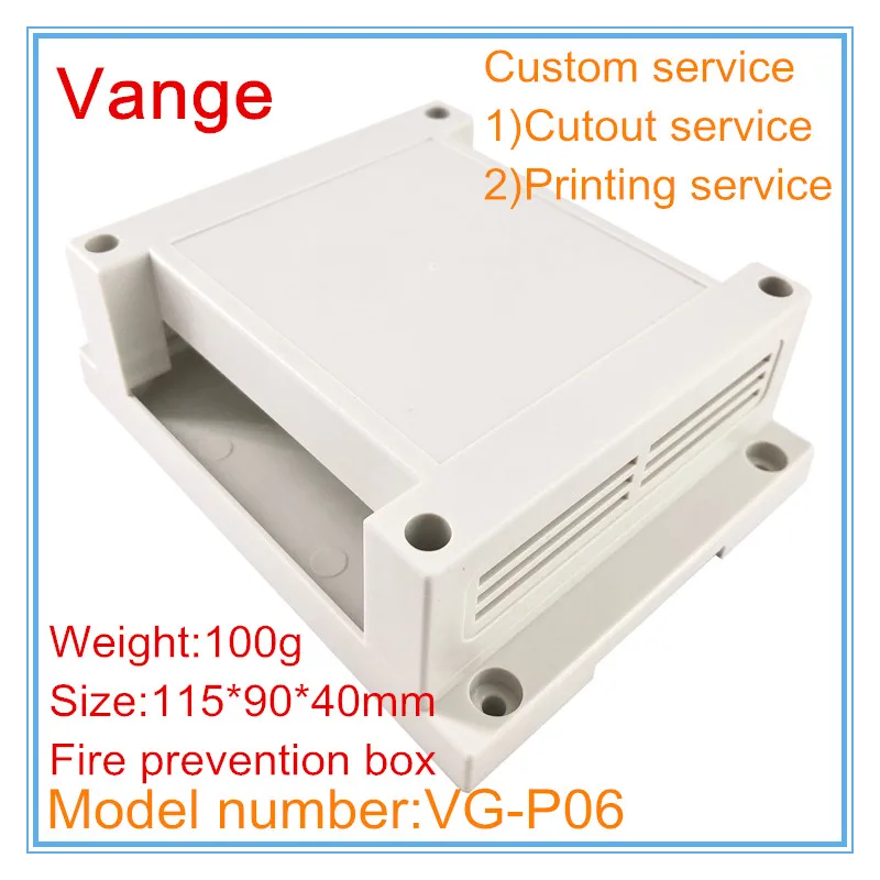 Vange PLC housing box 115*90*40mm fire resistant ABS plastic project box