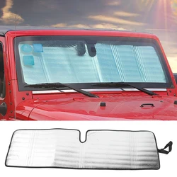Car Front Windshield Sunshade for Jeep Wrangler TJ JK JKU 1997-2017 Visor Window Sun Solar UV Rays Protector Cover Accessories