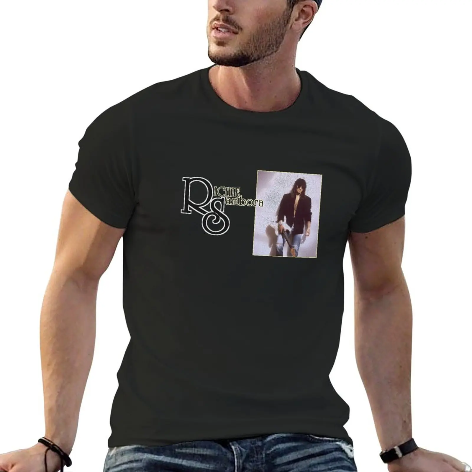 Richie Sambora T-Shirt vintage graphic tee boys animal print for a boy black t-shirts for men