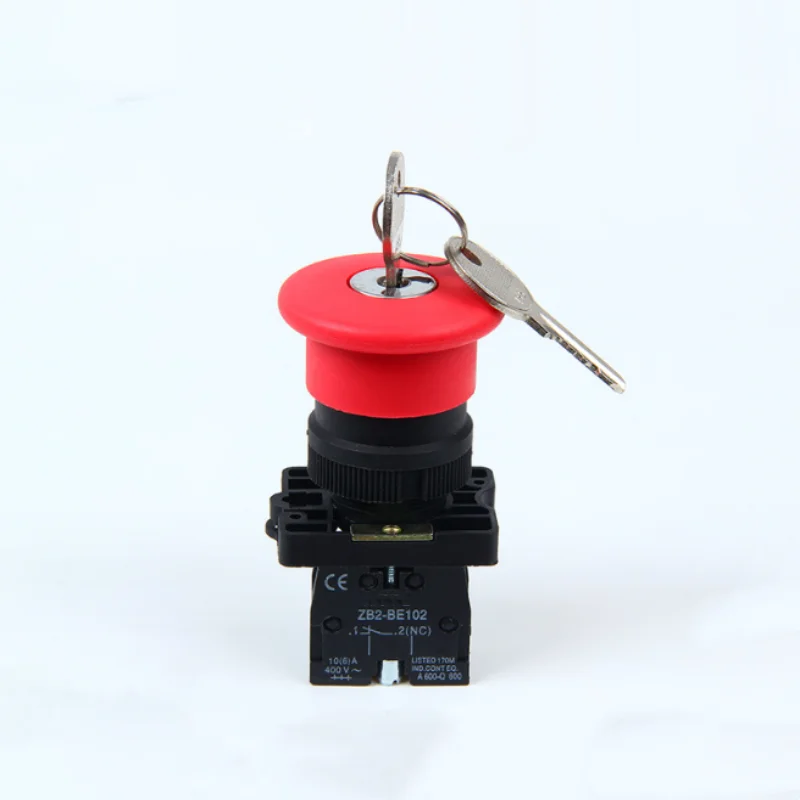 XB2-ES142 Pushbutton Switches, Red urgency mushroom button return