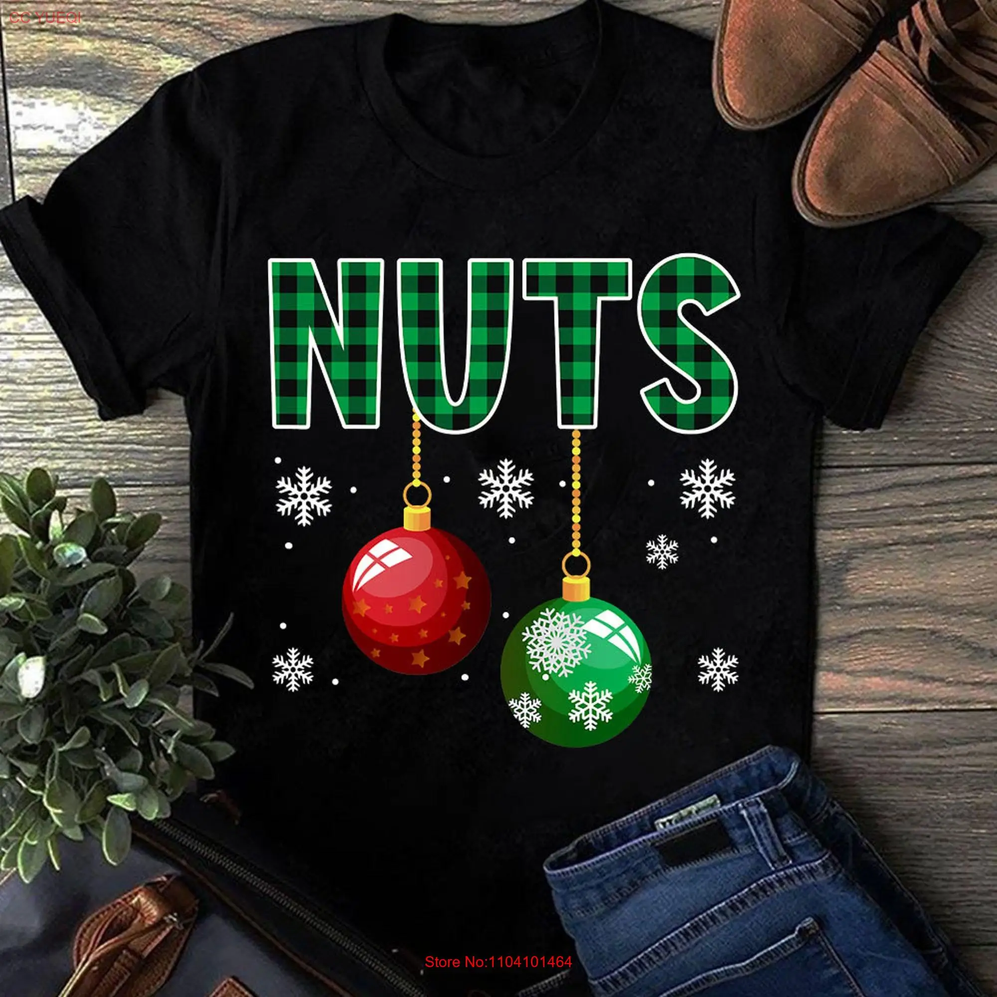 Christmas T Shirt Party Chest Nuts Matching Couple Chestnuts long or short sleeves