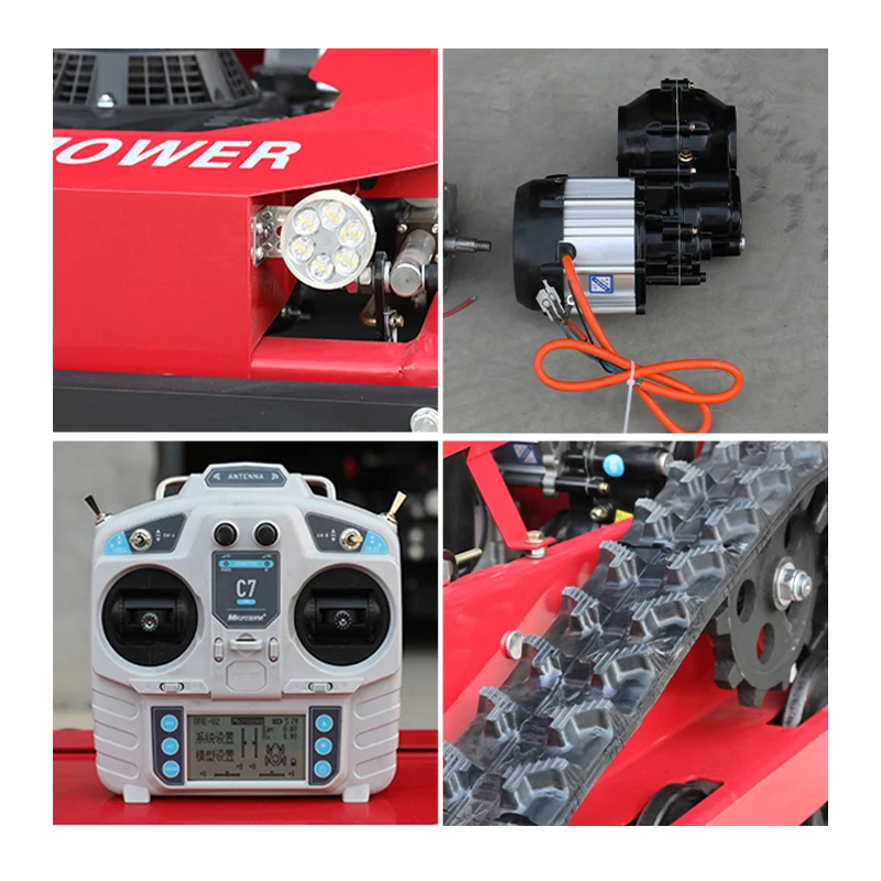 High Quality 9HP 16HP 22HP 27HP Mowing Width 50 cm 80 cm All Terrain Automatic Remote Control Grass Cutting  Lawn Mower