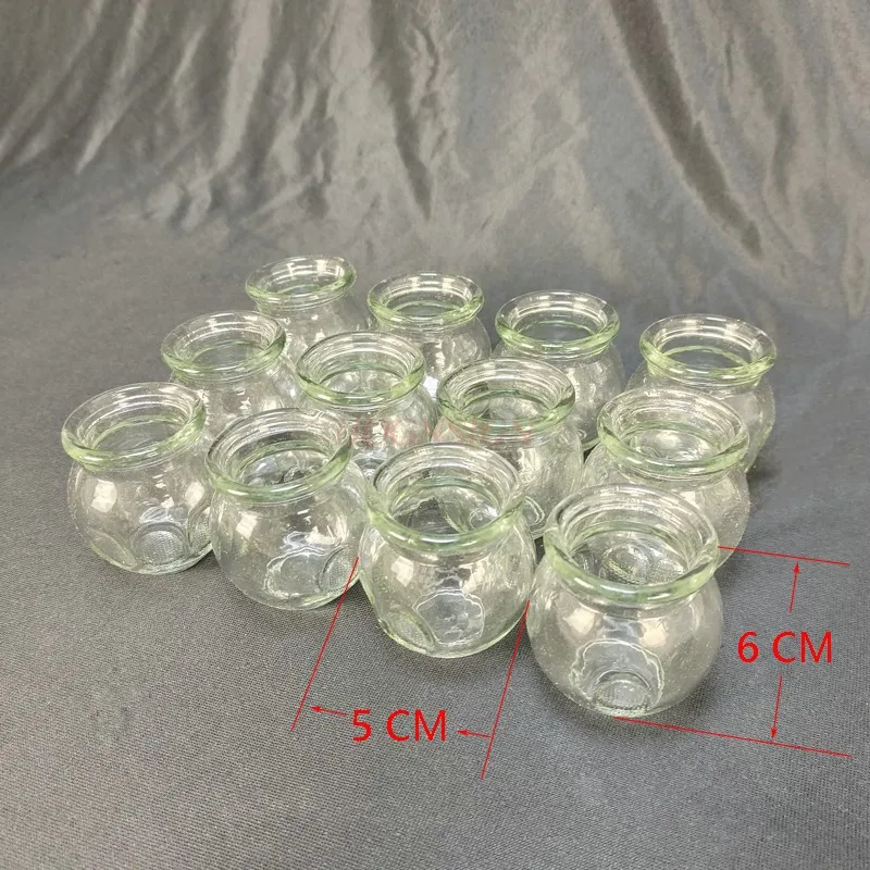 12pcs Chinese medicine special tank thickened cupping device beauty salon set vacuum cupping home tank Cupping glass