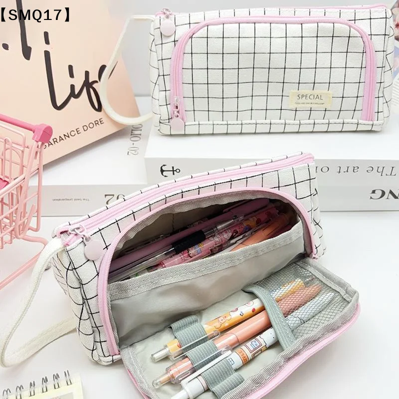 Multi Layer Large Capacity Pencil Case Pen Storage Supplies Pen Box Kawaii Cute Pencil Cases Bags Stationary Supplies【SMQ】