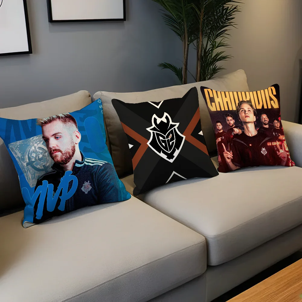 G2 Esports CSGO NIKO Champion 2024 cushion cover Pillow Case Cushion Room Bedroom Headboard Sofa Living Backrest Car Square