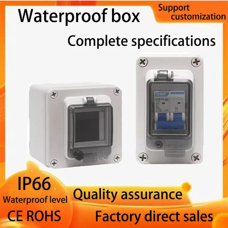 AG/F Series Junction Box 2/3/5/8/12/15/16/18 WAY OutdoorCircuit Breaker IP66 Waterproof Distribution Box ABS Transparent Panel