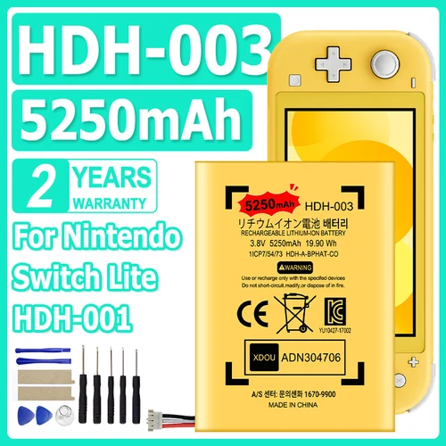5250mah HDH-003 HDH 003 Switch-lite nueva batería para Nintendo Switch Lite HDH-001 HDH-003 HDH-A-BPHAT-C0 batería recargable