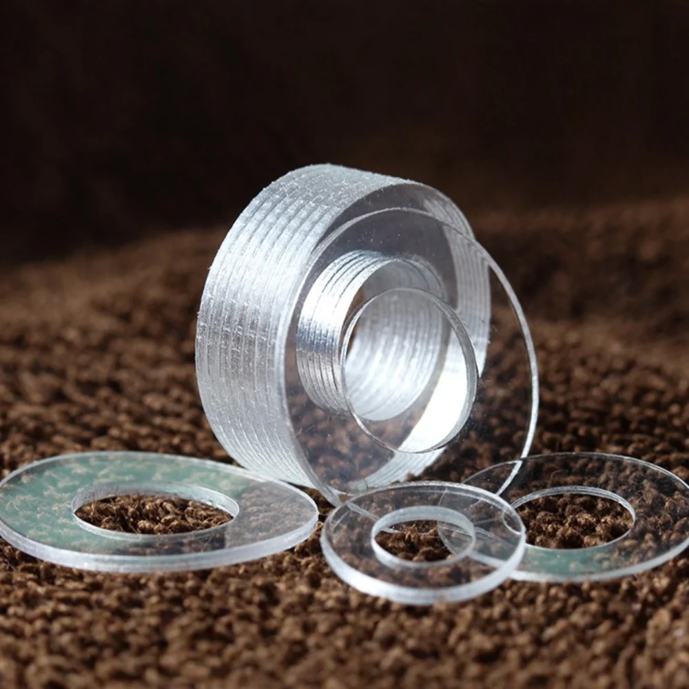 200PCS M1.2-M3 Transparent PVC Plastic Flat Washer Soft Hard Insulating Sealing Spacer Gasket Ring Pad