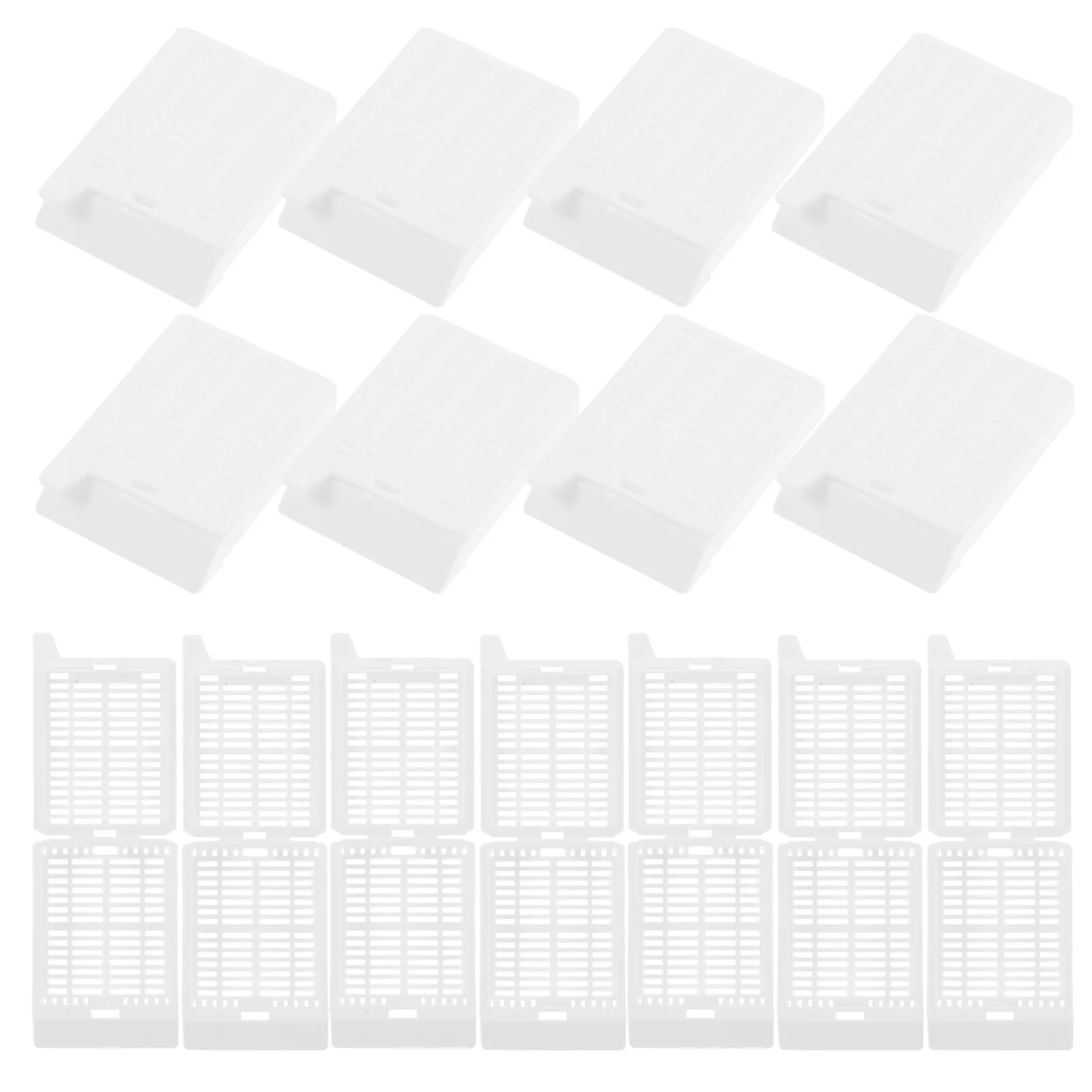 

200 PCS Embedding Cassette with Cover Scientific Medical Flow Through Strip Hole