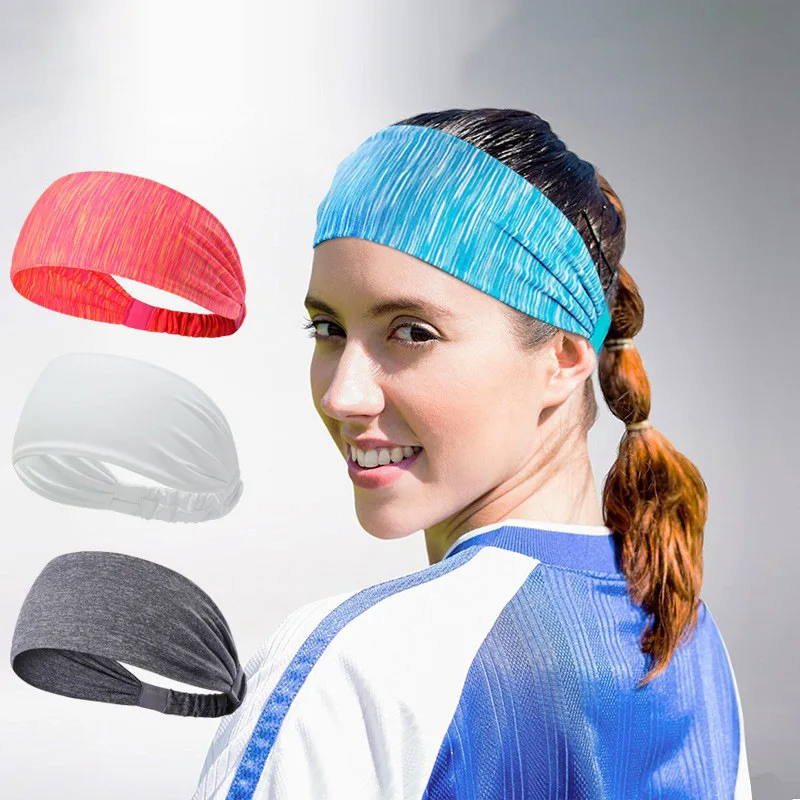 Sports Headbands For Men Woman Gym Yoga Sweat Hair Bands Soft Elastic Hairbands Stretch Outdoor Sport Sweatbands