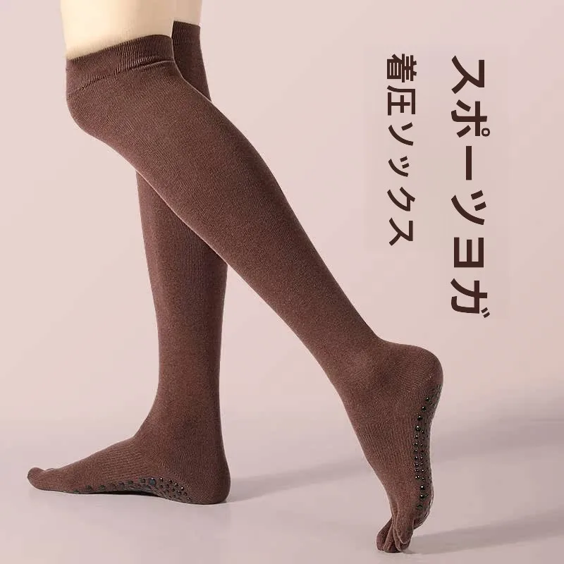 crion-yoga-sos-five-finger-pilates-running-sports-anti-slip-middle-long-tube-prure-for-women-fitn-fans-supplies