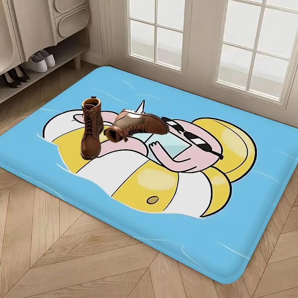Lovely Ketnipz Cartoon Floor Mat INS Style Soft Bedroom Floor House Laundry Room Mat Anti-skid Household Carpets