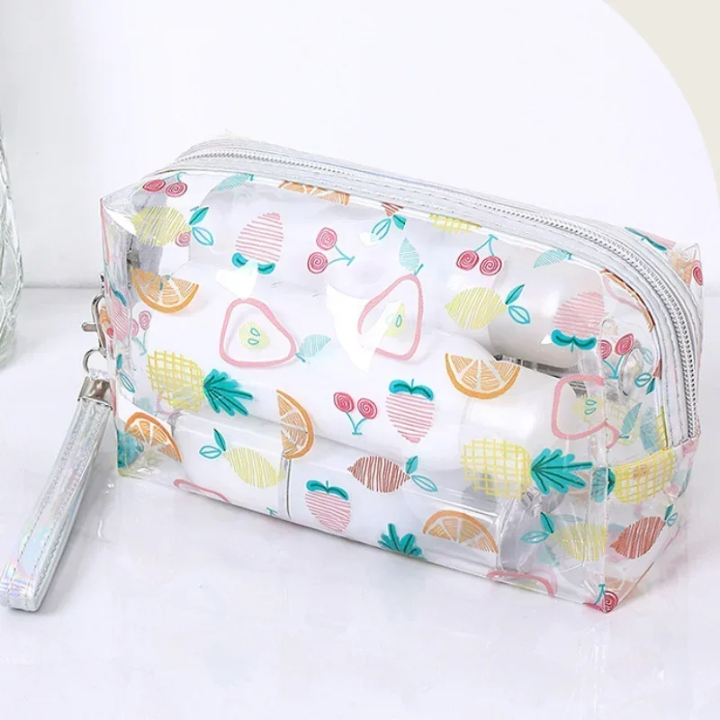 Travel Transparent Cosmetic Bag Women PVC Clear Makeup Bags Make Up Organizer Waterproof Wash Toiletry Storage Bag Case Handbag