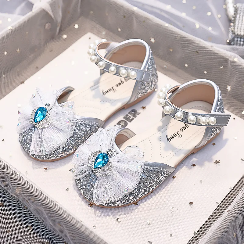 

Soft soled Princess Shoe Silver Dance Shoes Girls' Fashion Performance Shoes