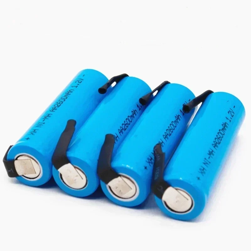 Batería 1.2V AA batería 2600mAh, 2A Ni-MH, carcasa de aguja azul adecuada para Afeitadora eléctrica Philips, Brus