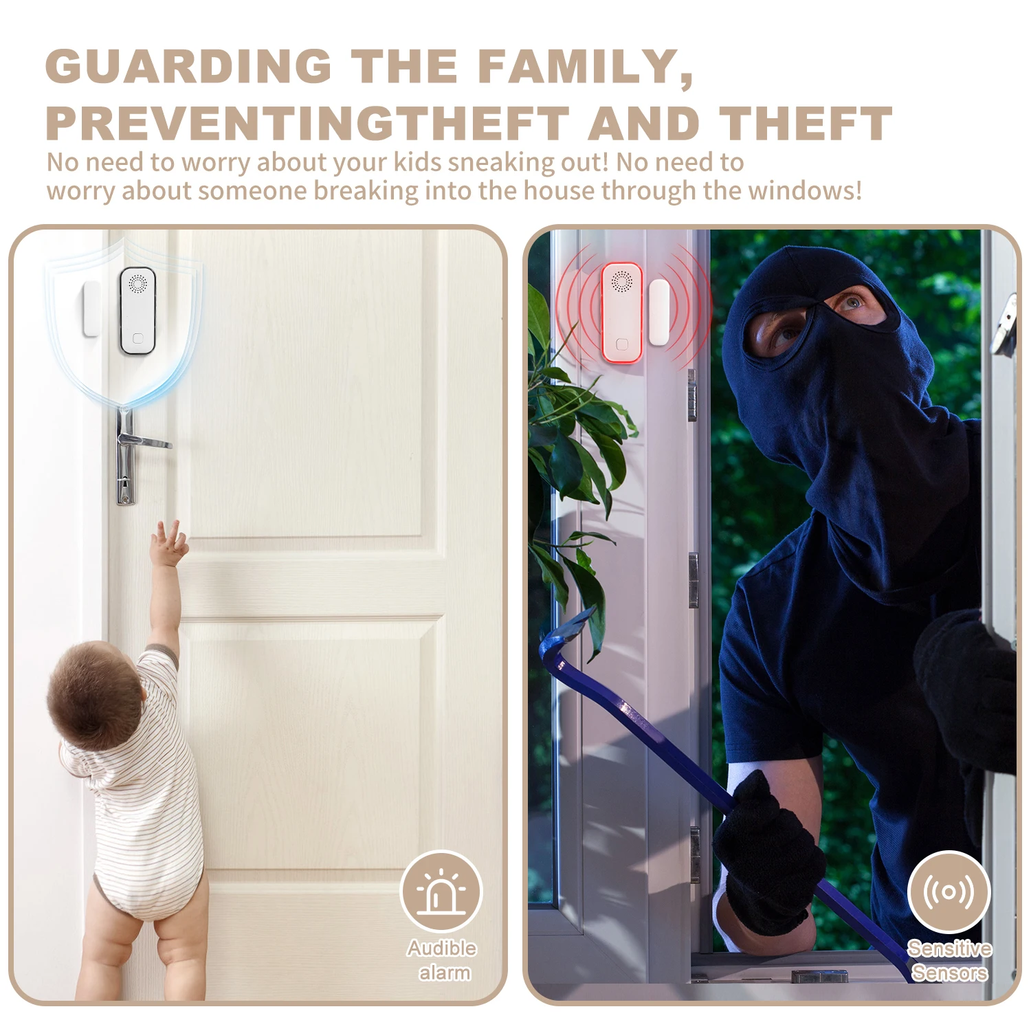 Tuya Sensor WiFi Tür/Fenster Alarm Smart Leben Fernbedienung Vibration Alarm Home Automation Sicherheit Schutz