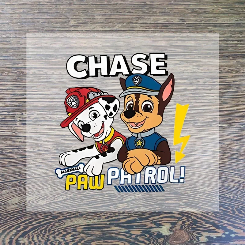 Paw Patrol Heat Transfer Patch สําหรับเสื้อผ้าอะนิเมะการ์ตูน DIY หมวกเสื้อยืดเหล็กบนแพทช์ Applique เสื้อผ้าที่กําหนดเองสติกเกอร์ไวนิล