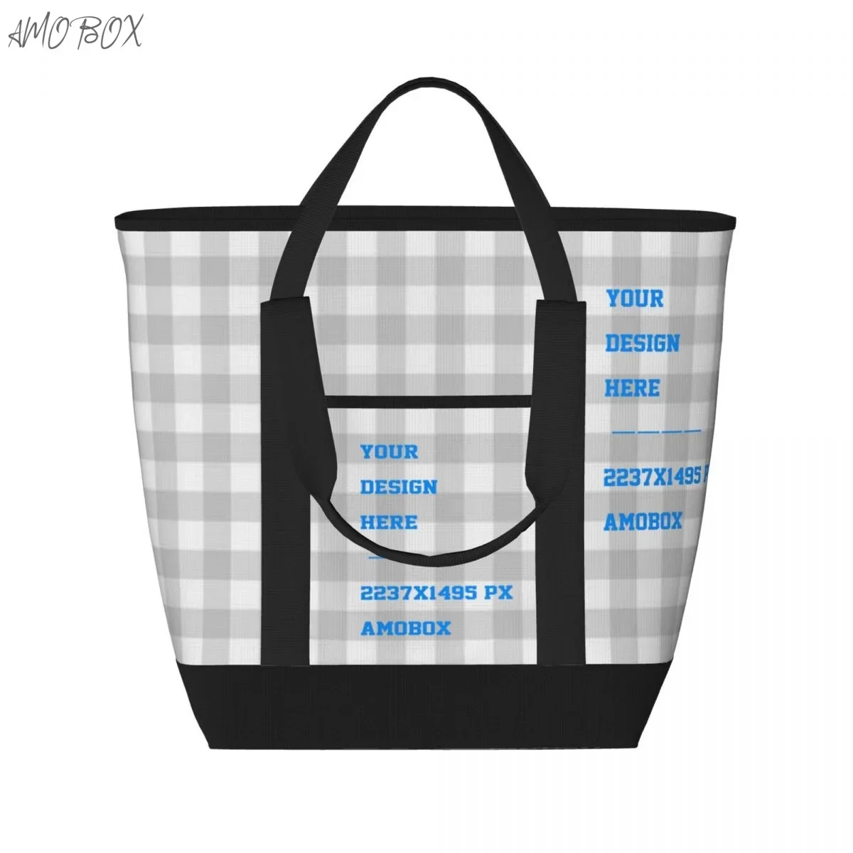 

AMOBOX Custom Insulated Reusable Tote Bag for Grocery Shopping, Keep Food Cold/Hot, Cooler bags for Travel/Beach/Picnic