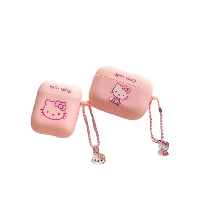 For Airpods Pro 2 Case,Pink Hello Kitty With Cute Keychain For Airpods Pro Case,Soft TPU Earphone Cover For Girls/Women