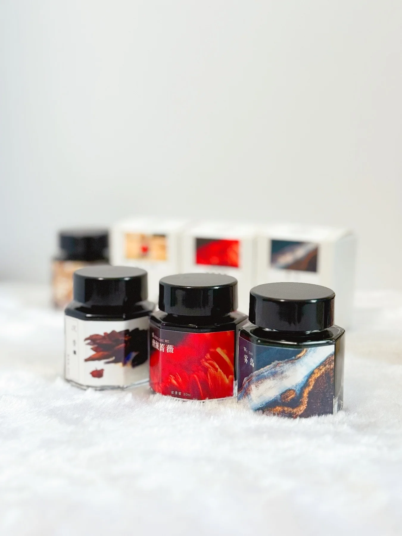 Yunjingtang Season 14-20 Cherry Blossom Ink Strong Sheen Layered Color Pen Ink Gift Collection