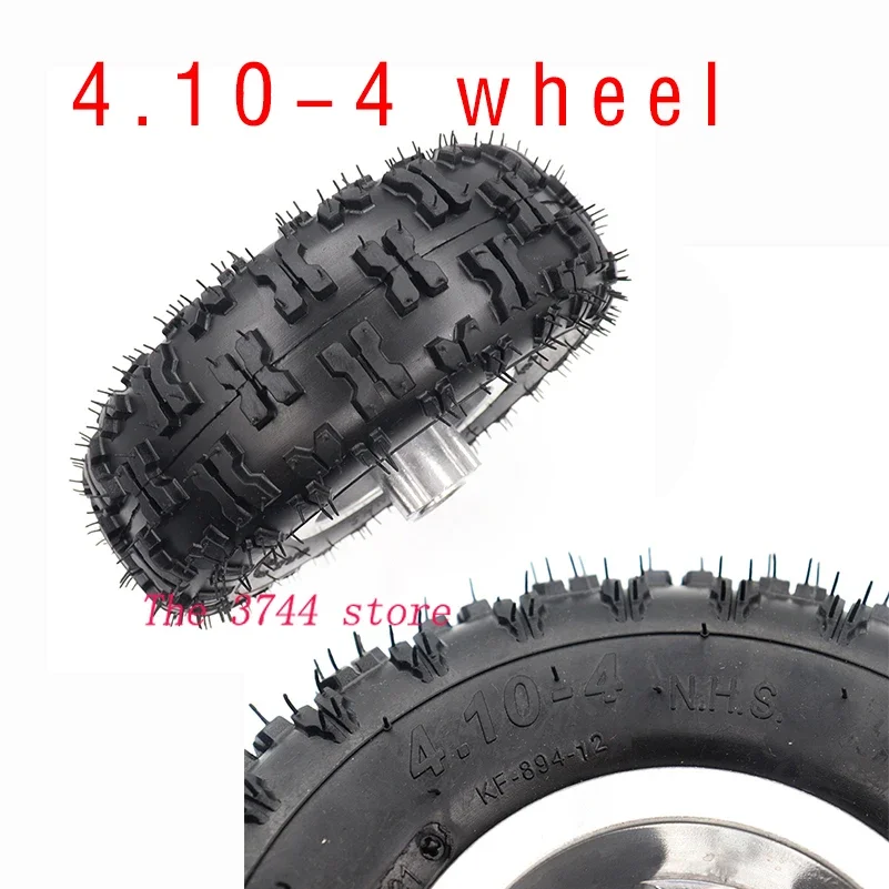 4.10-4 Tire Wheel and inner tube With 4 inch hub Rim for ATV Quad Go Kart 47cc 49cc Mini  Dirt Bike Scooter