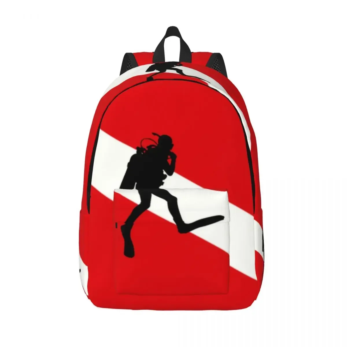 

Scuba Diver Flag Laptop Backpack Women Men Basic Bookbag for School College Students Dive Diving Bag