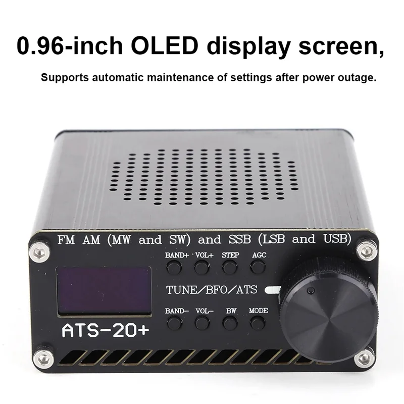 

N82R ATS 20 Si4732 Portable Full Band Radio Recorder Handheld Receiver 0.96 Inch OLED Screen FM AM MW SW SSB LSB USB