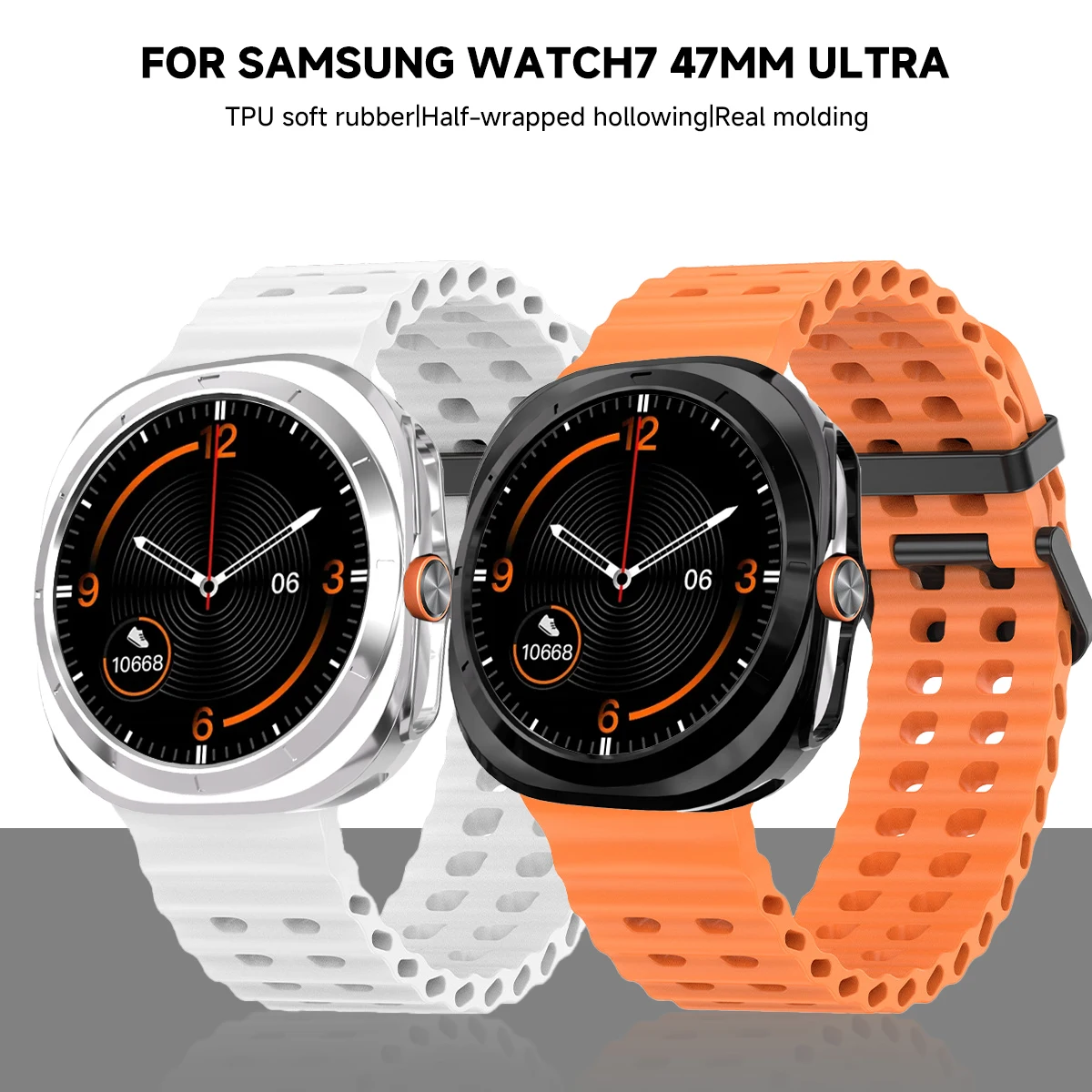 Hülle für Samsung Galaxy Watch 7 Ultra 47 mm Smartwatch-Abdeckung, weiche TPU-Stoßstange, Schutzhülle für Galaxy 7 Ultra 47 mm, Zubehör