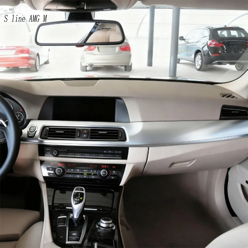 لسيارات BMW 5 Series F10 F18 2011-2017 RHD محرك السيارة بدء التبديل زر منفذ الهواء لوحة القيادة غطاء لوحة التروس ملصق الكسوة