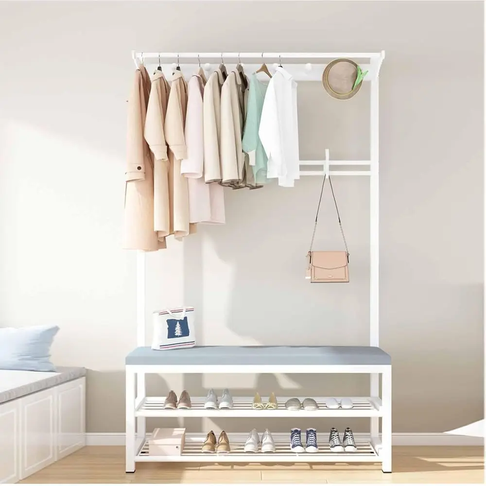 

Многофункциональная напольная вешалка для прихожей: вешалка для одежды, обувница, комбинированная вешалка-обувница, с мягкими губчатыми подушками