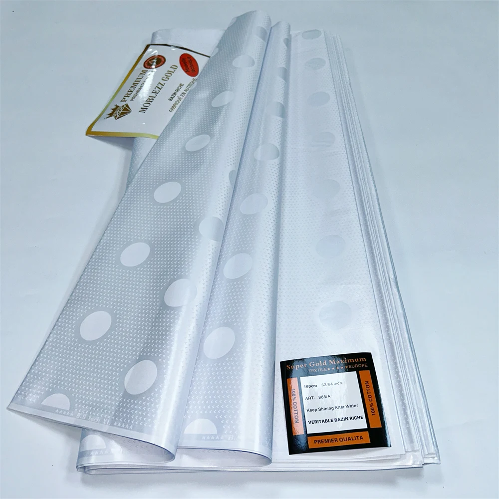 2025 대야 리치 겟처 기니 브로케이드 소재, 100% 코튼 대야, 리치 티슈 레이스, 5 야드, 빛나는 오스트리아 품질 유지