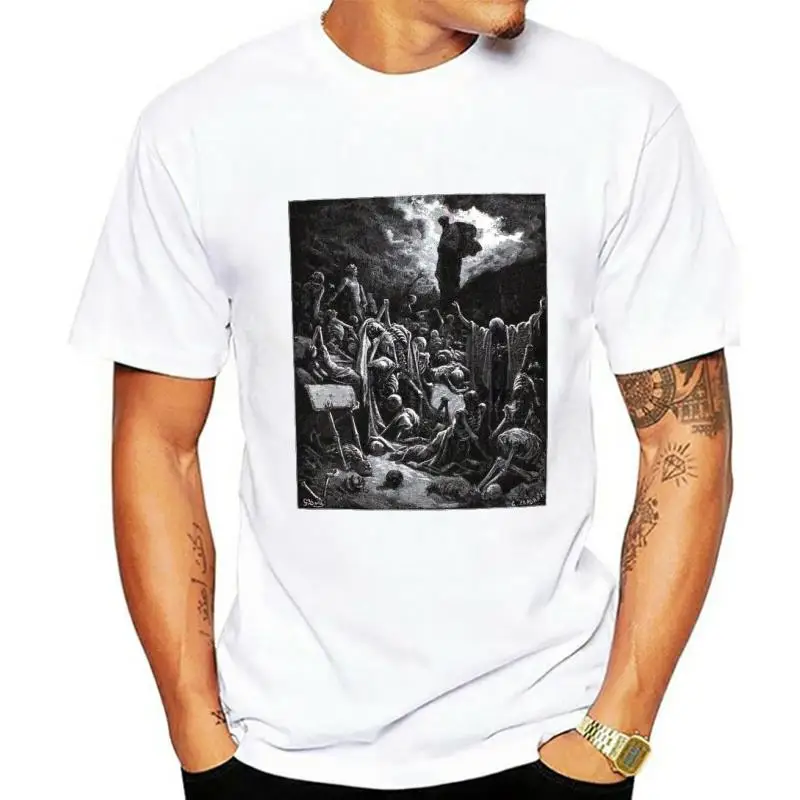 The Visions Of The Valley Of Dry Bones Screen Printed T Shirt Gustave Dore