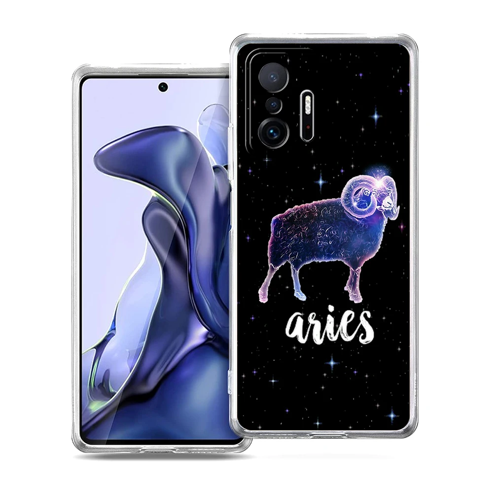 Constellation Virgo Aries Transparent Phone Case for Xiaomi Mi 14 13 12 11 Ultra 13T 12T 11T Poco X3 NFC F3 F6 Pro Lite 5G Shell