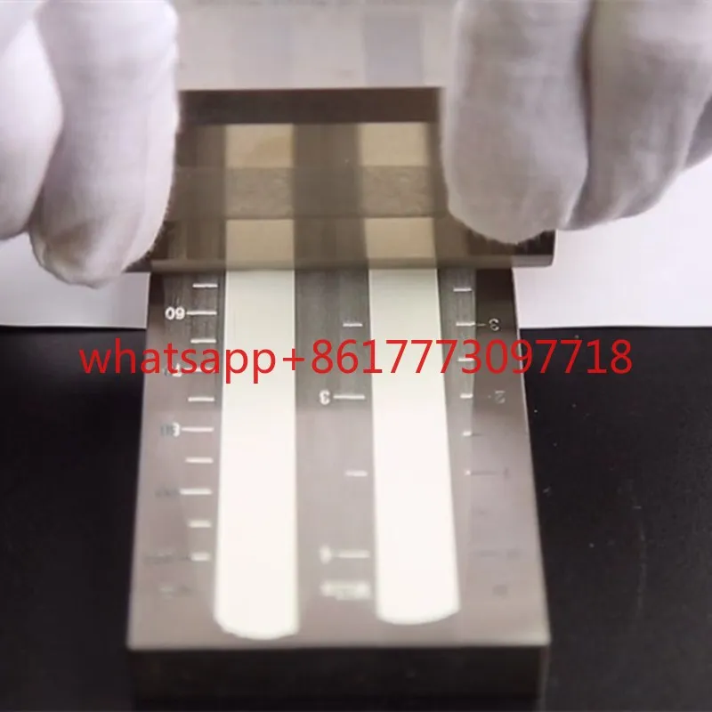 스크레이퍼 미세도 측정기 0~150/250/300μm 단일 슬롯 스테인리스 스틸 미세도 플레이트, 고정밀 QXD 미세도 스크레이퍼